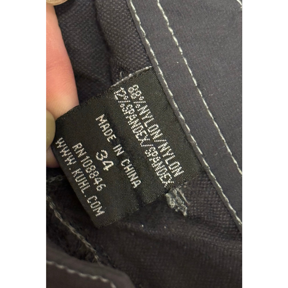 KÜHL Mens Renegade Dark Grey Active Shorts Contrast Stitching Sz 34​ - Picture 10 of 10